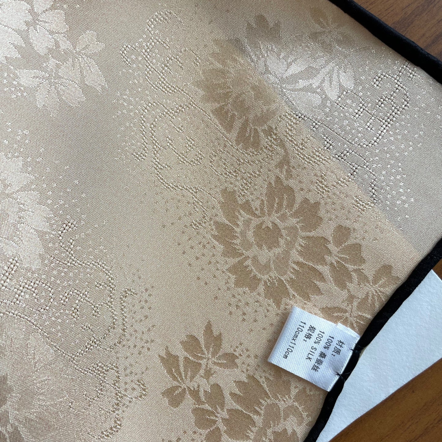 100% Pure Mulberry Silk Duo-Color Handmade Large Silk Scarf 43"- The Flowers