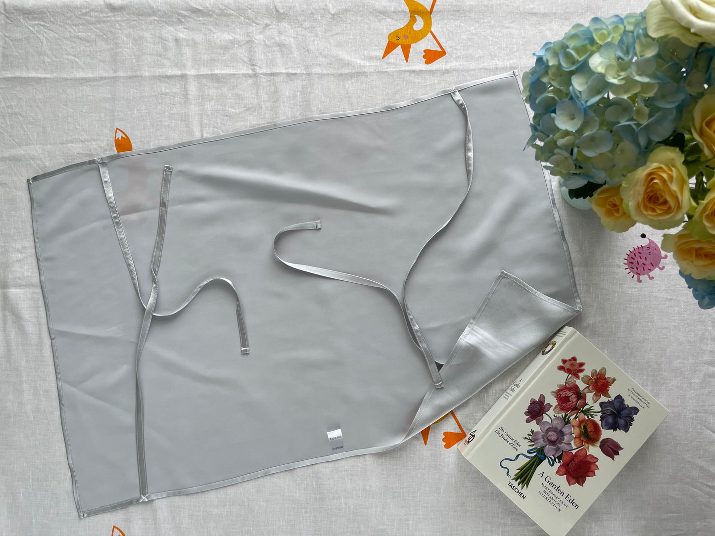 100% Mulberry Silk Travelling Essential Pillow Cover- 19mm portable Silk Pillow Cover-The Silver Grey