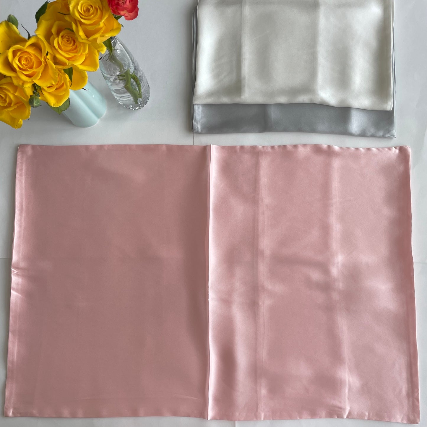 100% Pure Mulberry Silk Pillowcases - 19mm Silk Pillowcases-The Perfect Pink