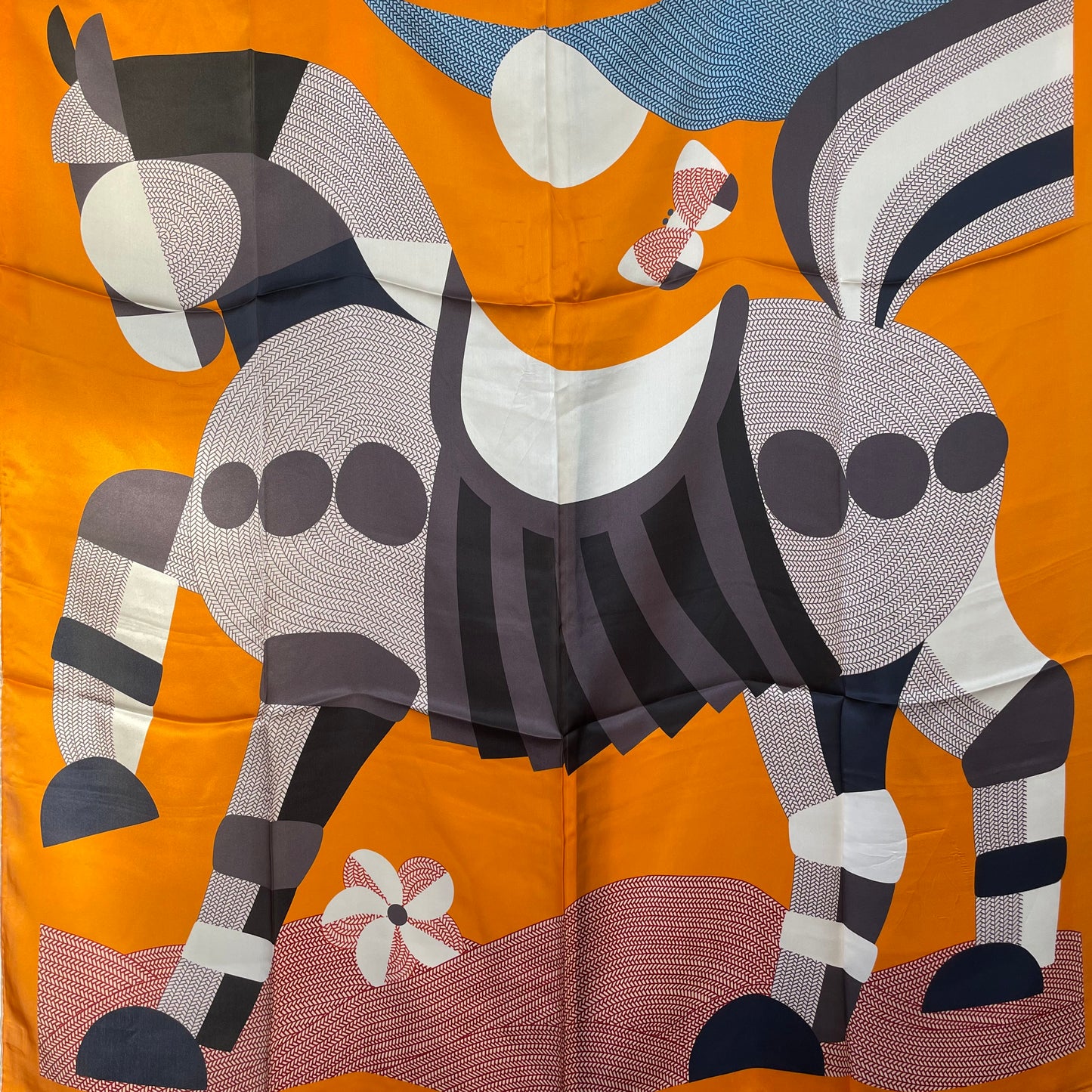 100% Pure Mulberry Silk Multicolour Handmade Large Silk Scarf 43"- The Trojan Horse