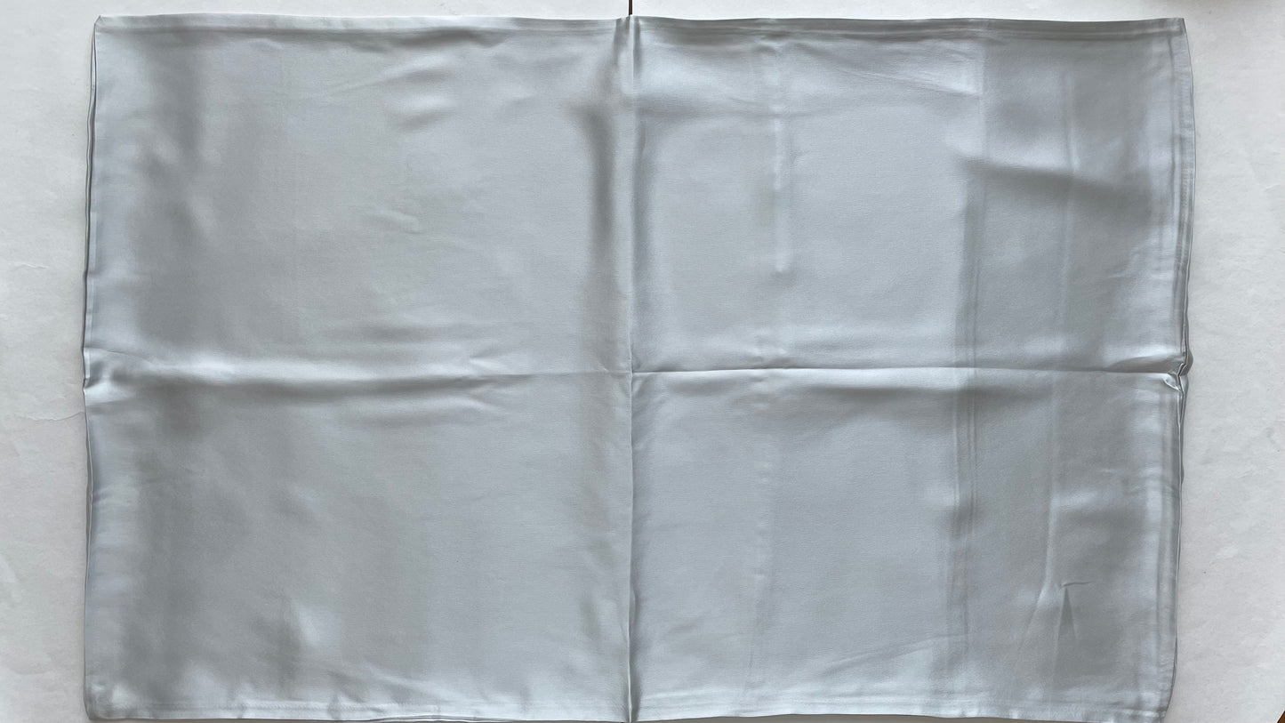 100% Pure Mulberry Silk Summer Pillowcases - 19mm Silk Pillowcases-The Silver Grey