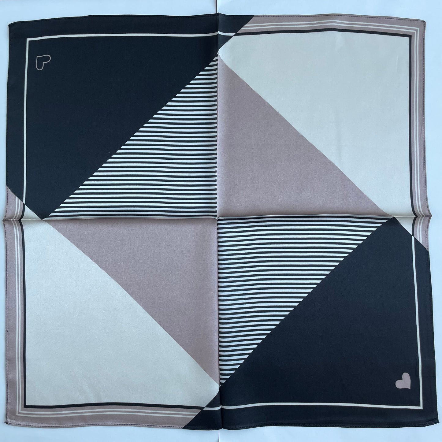 100% Pure Silk Multicolour Small Silk Scarf 21"-The Love