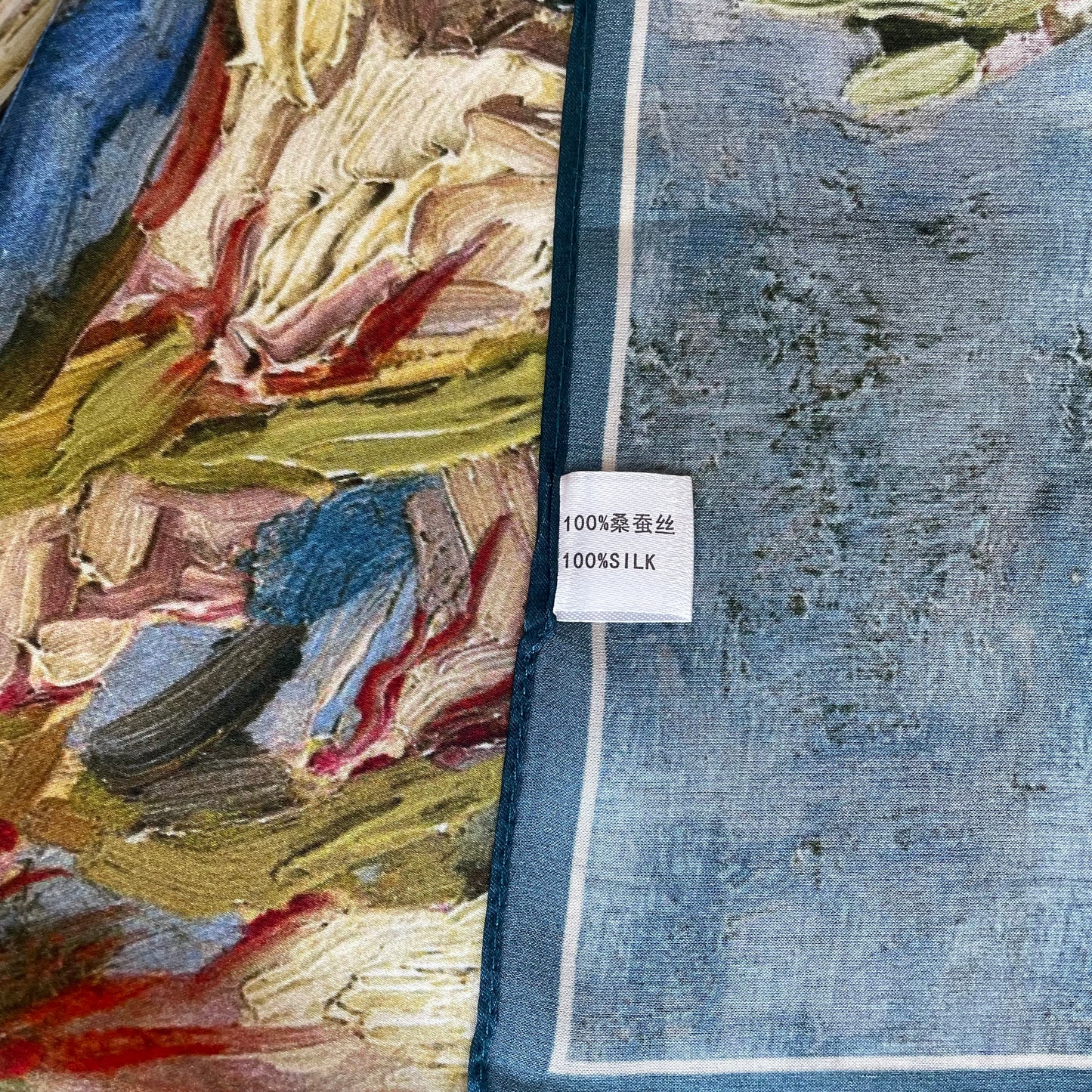 100% Pure Silk Multicolour Large Silk Scarf / Headscarf-The Vase- 26”Silk Scarf / Headscarf