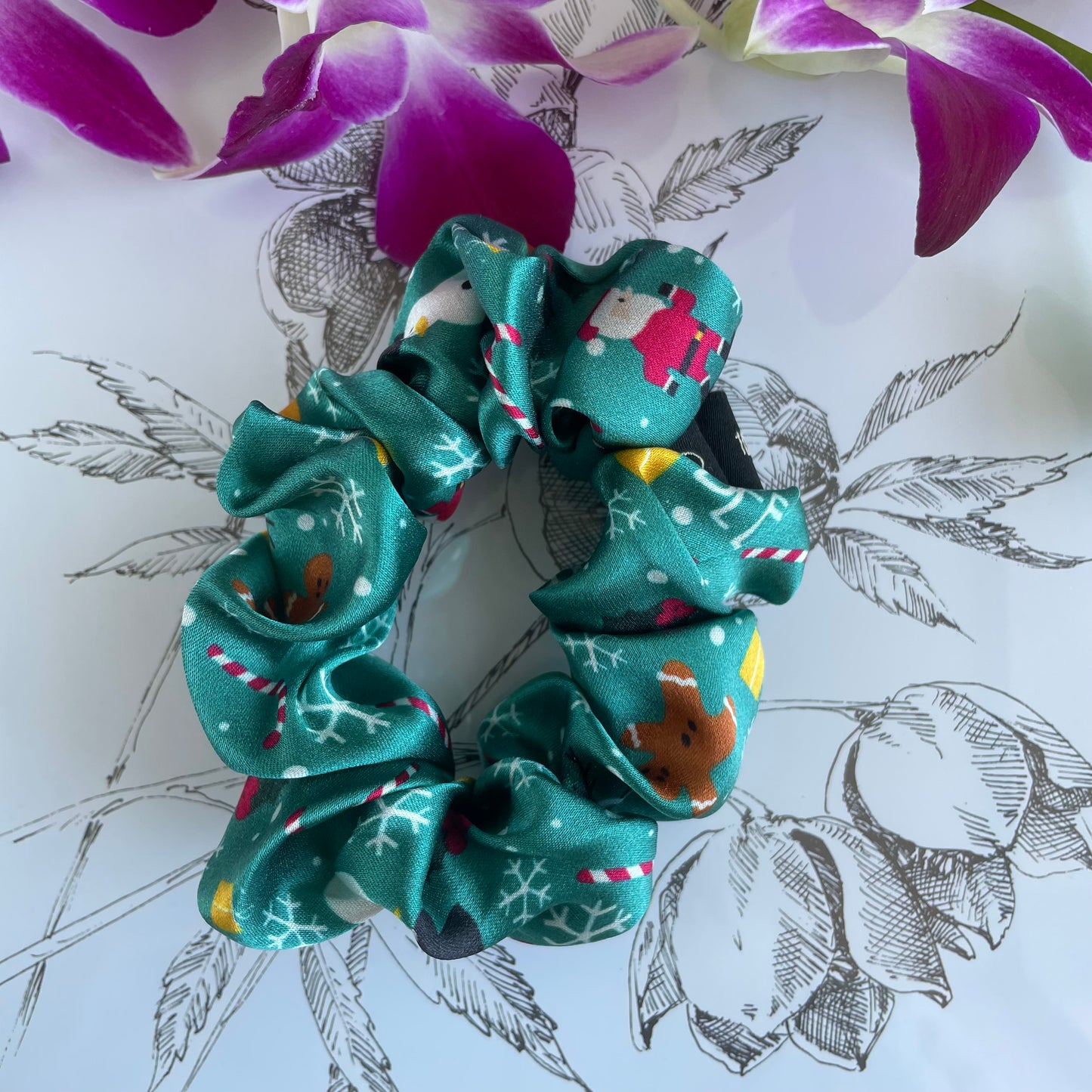 100% Pure Mulberry Silk Small Elastic Hair Scrunchie - Pure Silk Hair Scrunchie/hair Accessory-The Christmas