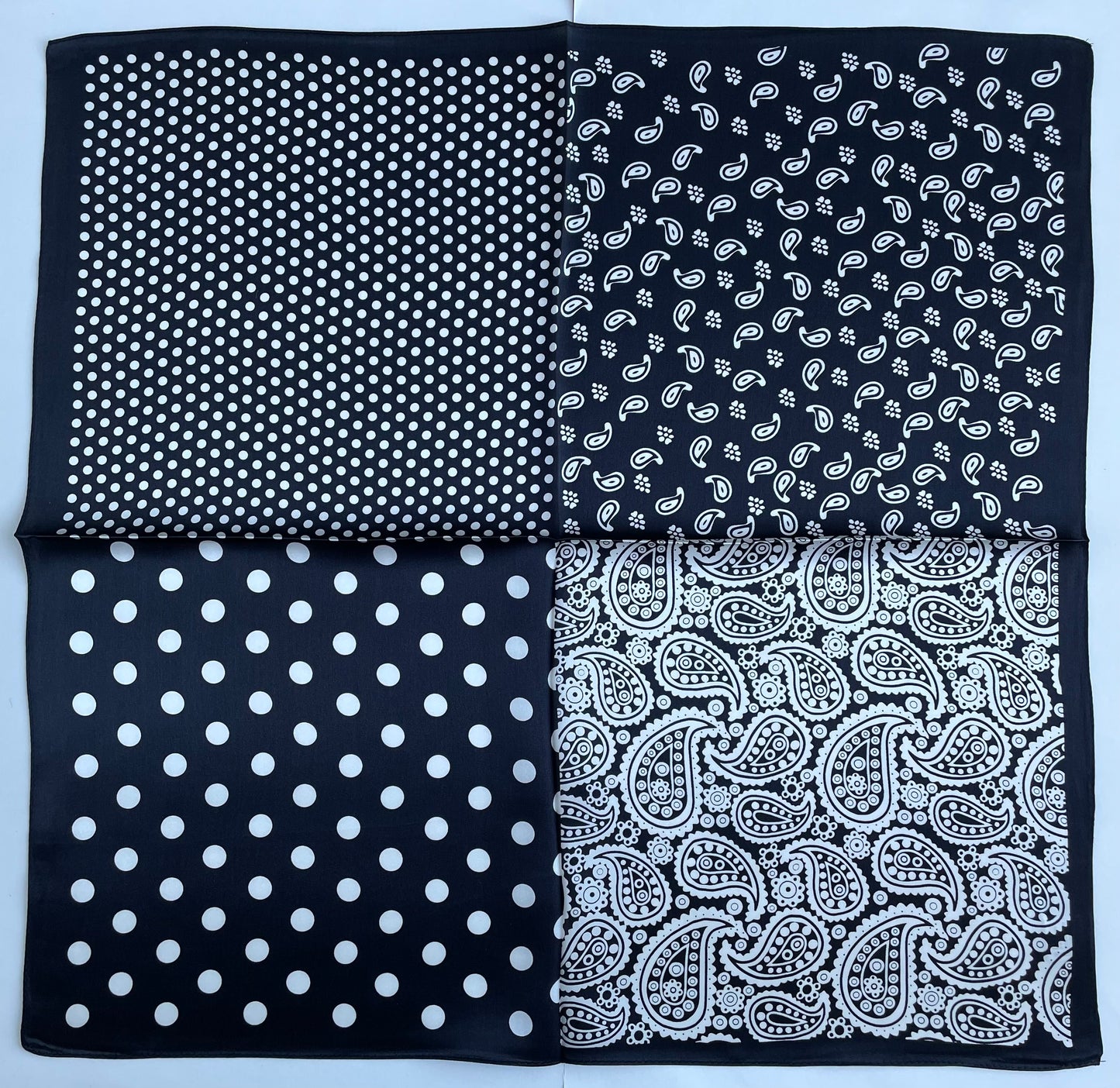 100% Pure Silk Multicolour Small Silk Scarf -The Paisleys