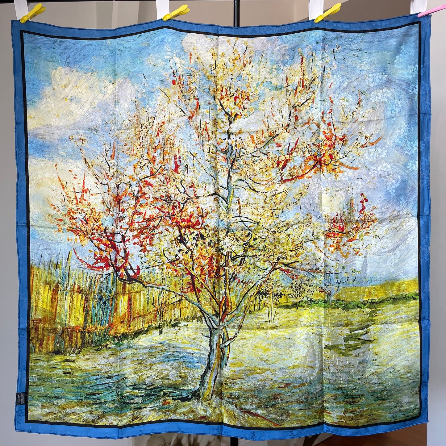 100% Pure Mulberry Silk Duo-Colour Handmade Large Silk Scarf 43"- The Paintings