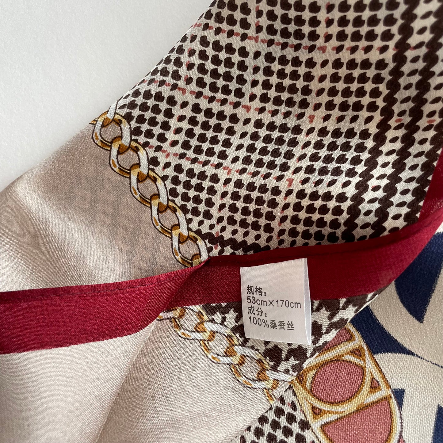 100% Pure Silk Multicolour long Silk Scarf / Headscarf-The Pink