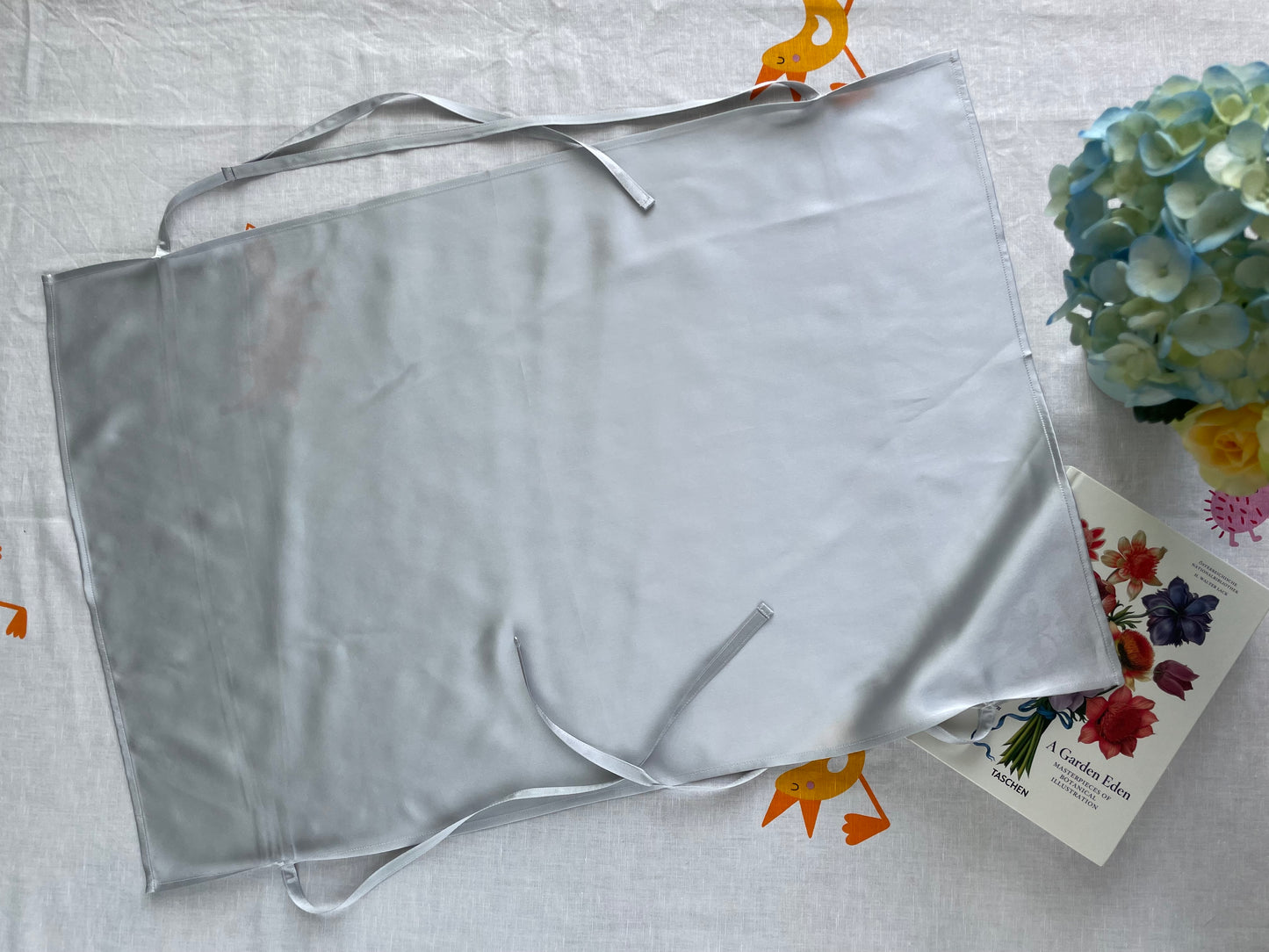 100% Mulberry Silk Travelling Essential Pillow Cover- 19mm portable Silk Pillow Cover-The Silver Grey