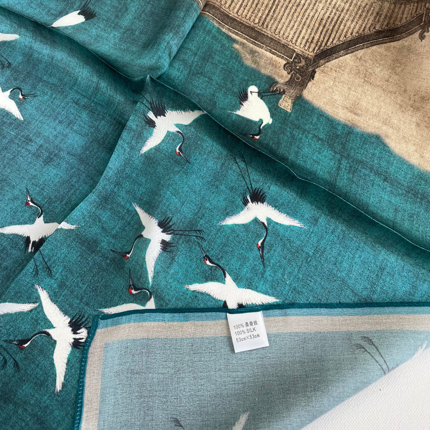 100% Pure Silk Multicolour Small Silk Scarf -The Asian