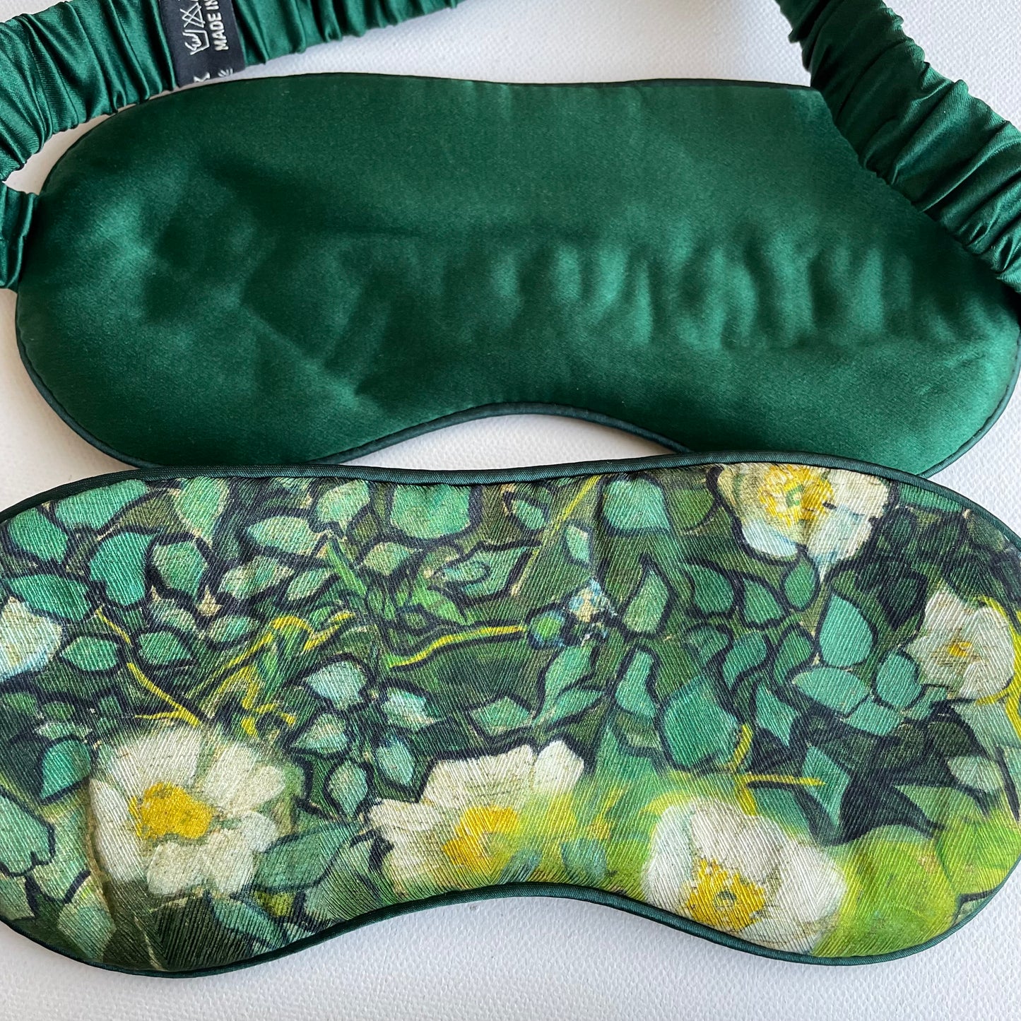 100% Mulberry Silk Ultra Soft Silk Filled Silk Eye Mask - Ideal Silk Sleep Eye Mask-The White Rose