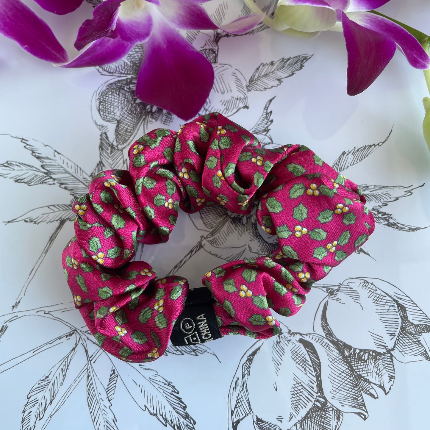 100% Pure Mulberry Silk Small Elastic Hair Scrunchie - Pure Silk Hair Scrunchie/hair Accessory-The Christmas