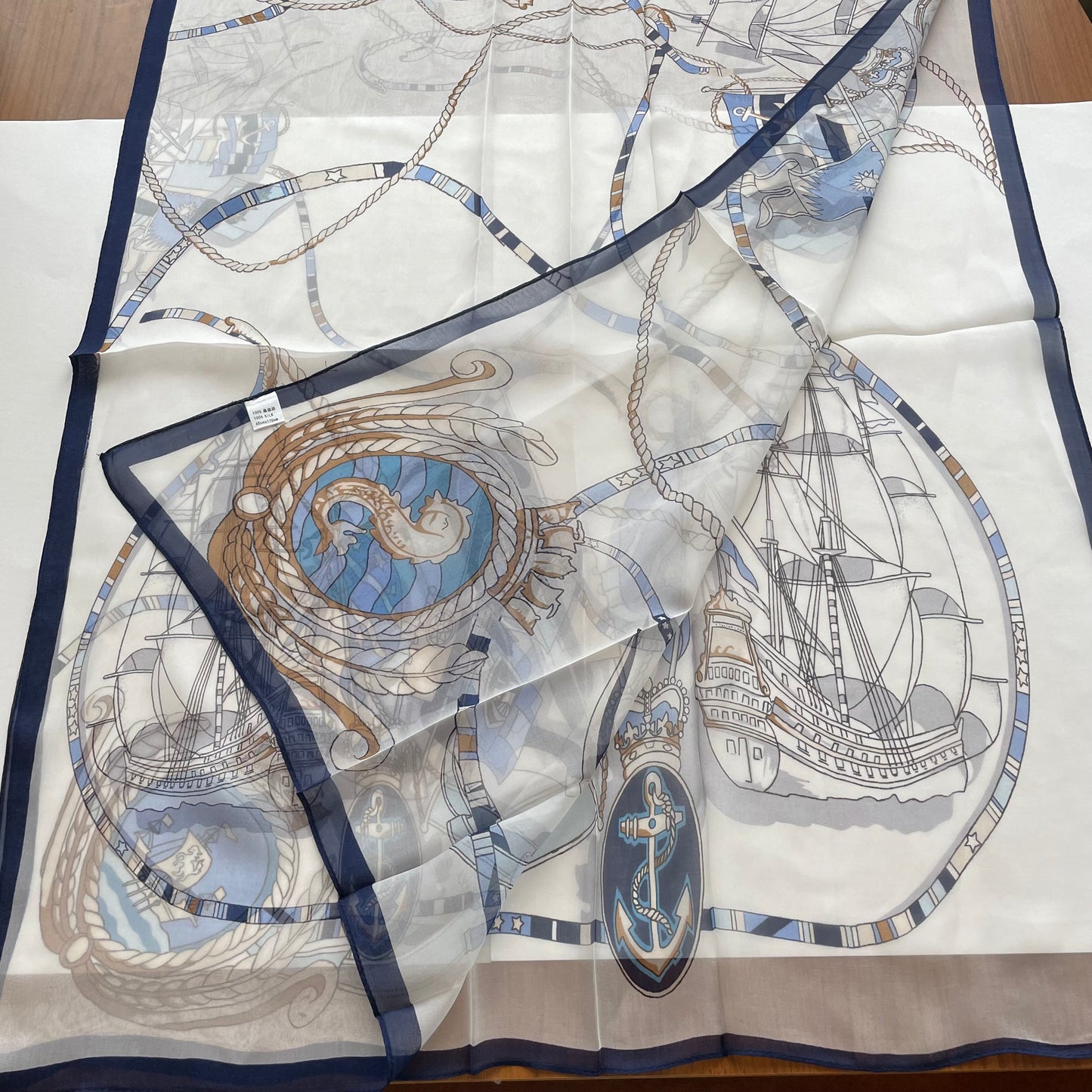 100% Pure Silk Multicolour long Silk Scarf / Headscarf-The Sealing