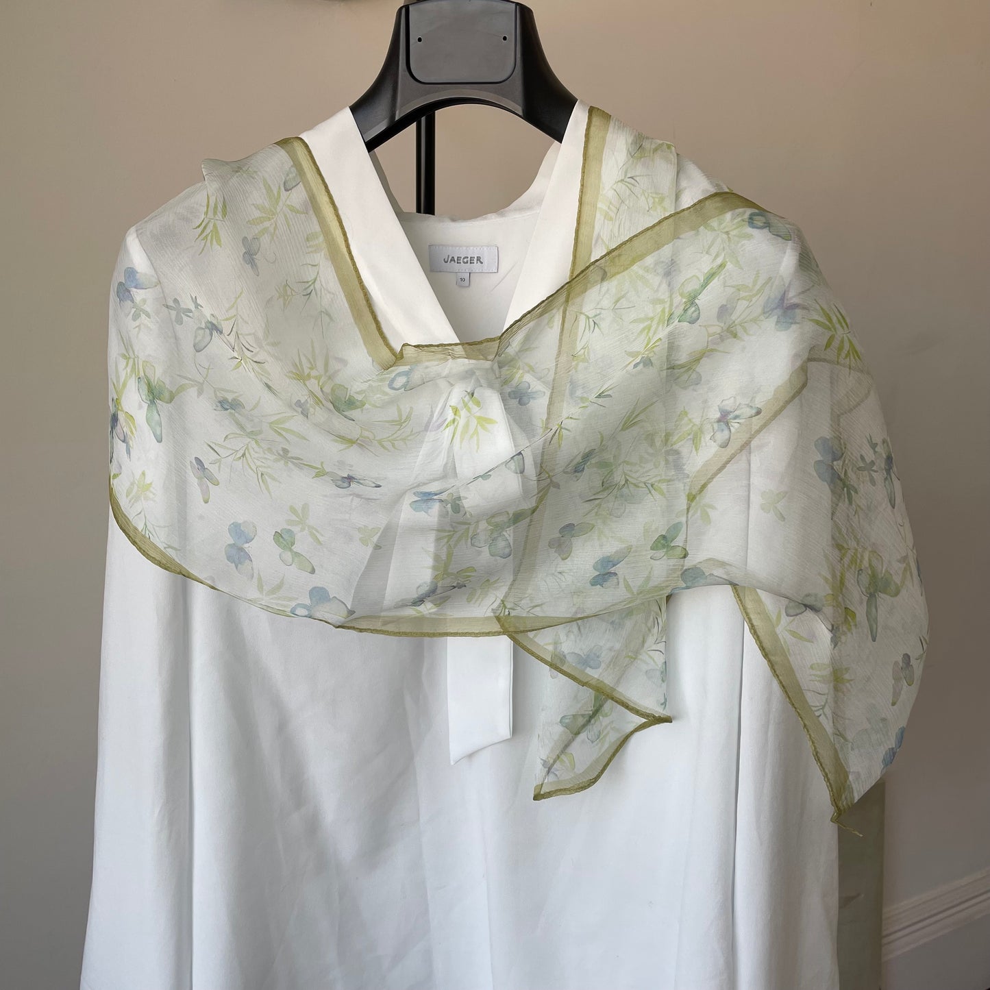 100% Pure Silk Multicolour long Silk Scarf / Headscarf-The Butterfly