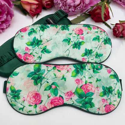 100% Mulberry Silk Eye Mask – Ultra-Soft, Breathable, and Elegant (The White Rose)
