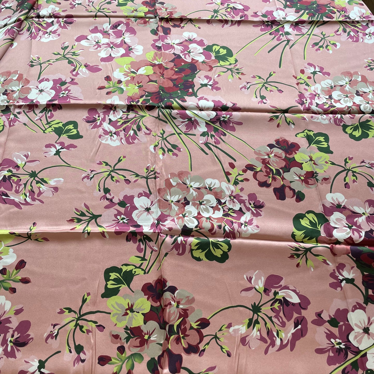 100% Pure Mulberry Silk Multicolour Handmade Large Silk Scarf 43"- The Purple Flowers