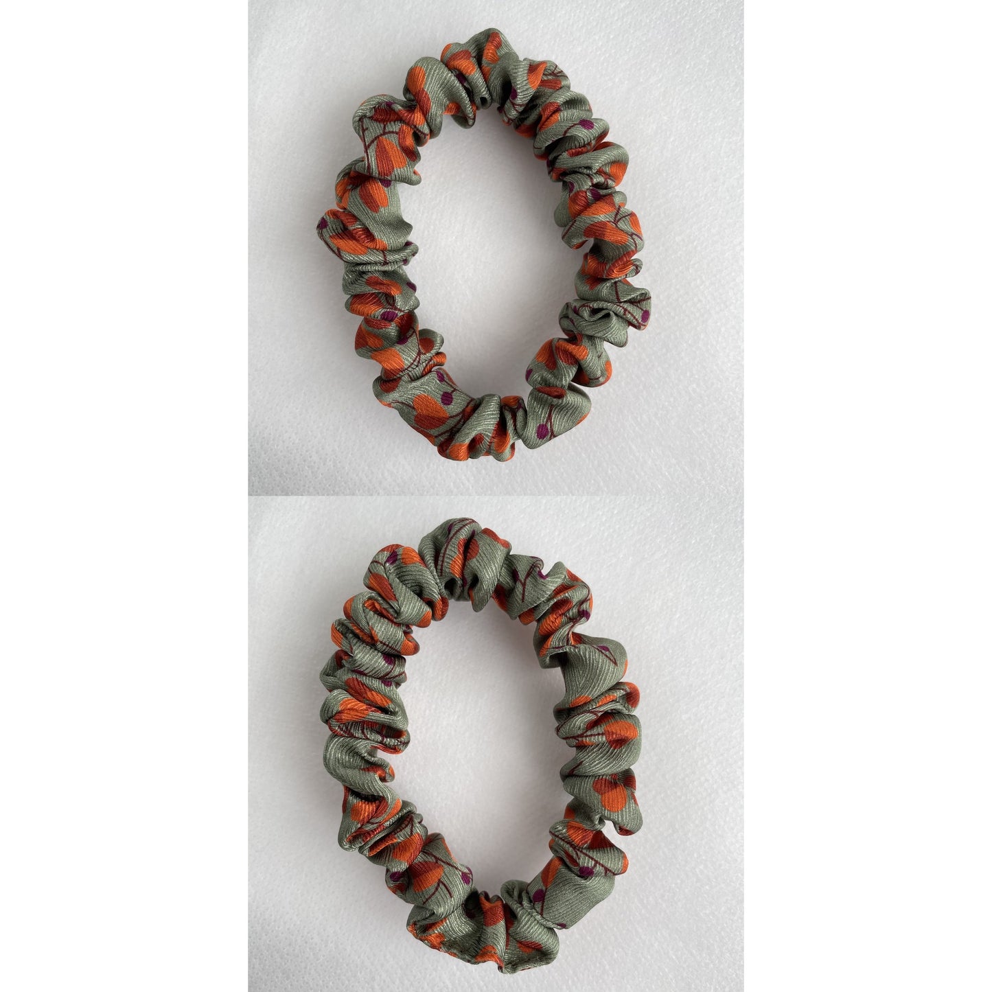 100% Pure Mulberry Silk Small Elastic Hair Scrunchie - Pure Silk Hair Scrunchie/hair Accessory-The unique Small hair Scrunchie