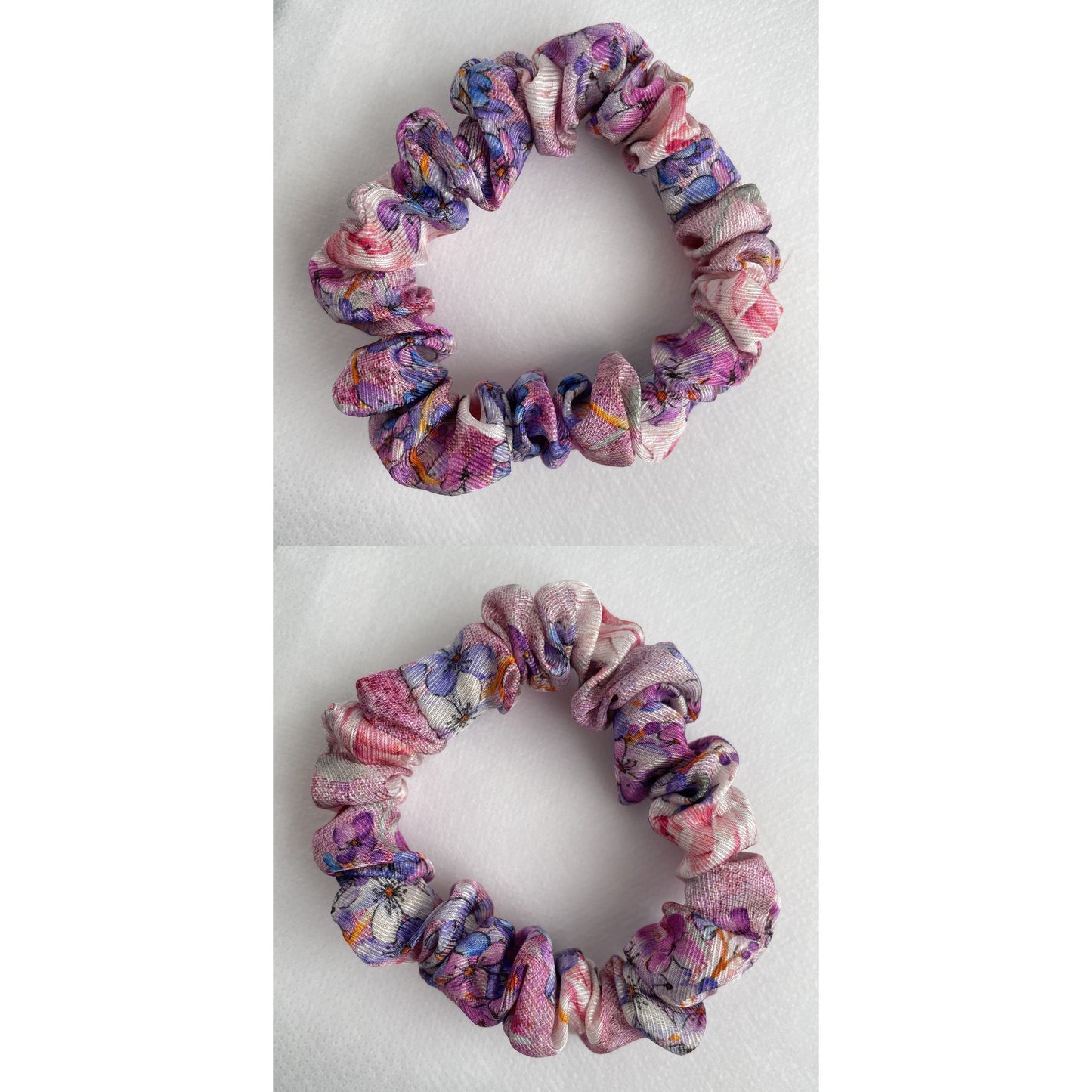 100% Pure Mulberry Silk Small Elastic Hair Scrunchie - Pure Silk Hair Scrunchie/hair Accessory-The unique Small hair Scrunchie