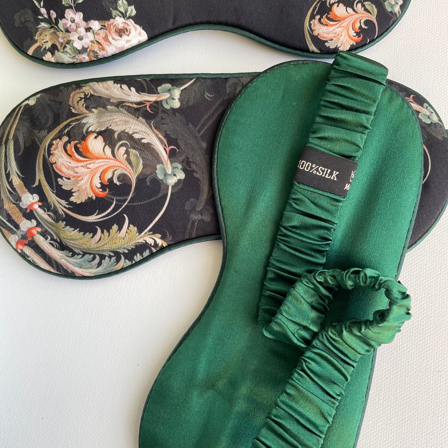 100% Mulberry Silk Ultra Soft Silk Filled Silk Eye Mask - Ideal Silk Sleep Eye Mask-The Flowers