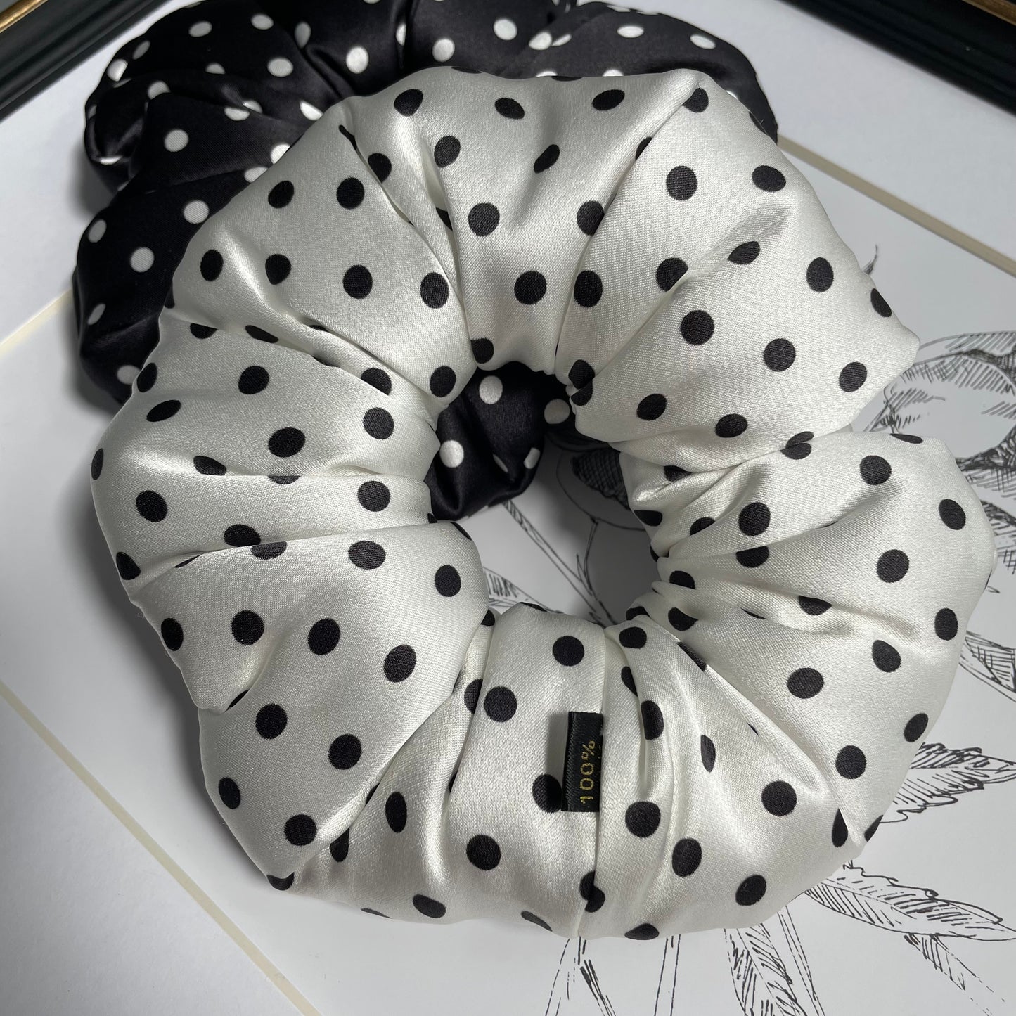 Luxury Oversized Puffy Mulberry Silk Scrunchie | 30 Momme Silk Hair Tie | Premium Silk Hair Accessory Gift for Women