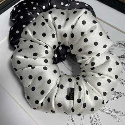 Luxury Oversized Puffy Mulberry Silk Scrunchie | 30 Momme Silk Hair Tie | Premium Silk Hair Accessory Gift for Women