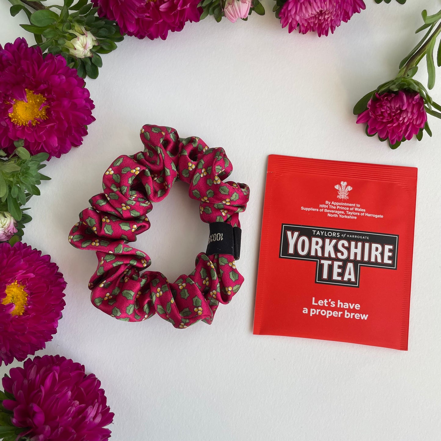 100% Pure Mulberry Silk Small Elastic Hair Scrunchie - Pure Silk Hair Scrunchie/hair Accessory-The Christmas