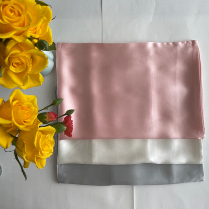 100% Pure Mulberry Silk Pillowcases - 19mm Silk Pillowcases-The White