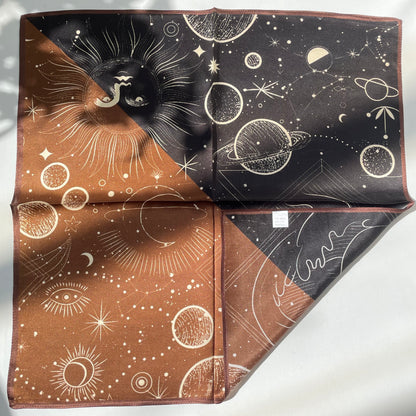 The Universe 20-inch pure mulberry silk square scarf