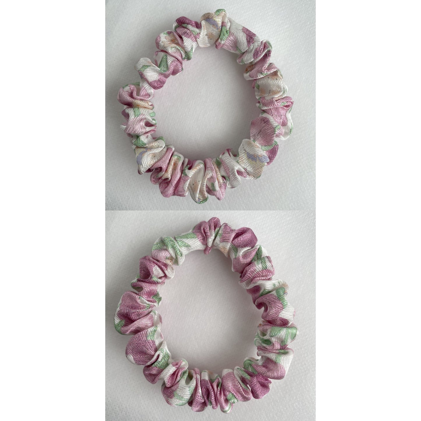 100% Pure Mulberry Silk Small Elastic Hair Scrunchie - Pure Silk Hair Scrunchie/hair Accessory-The unique Small hair Scrunchie