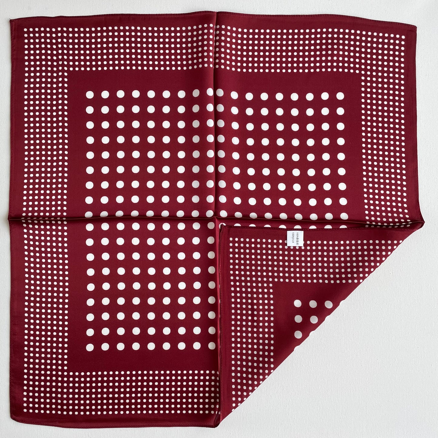 100% Pure Silk Multicolour Small Silk Scarf -The Dots