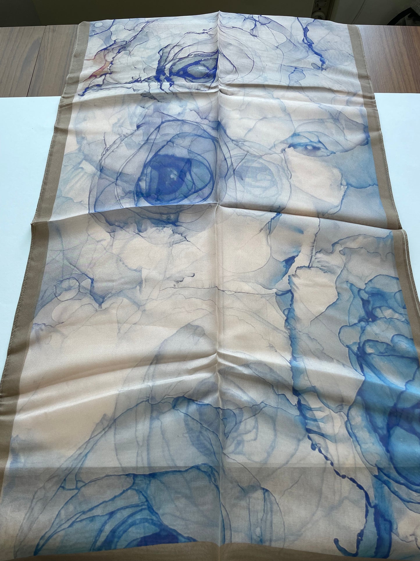 100% Pure Silk Multicolour long Silk Scarf / Headscarf-The Rose
