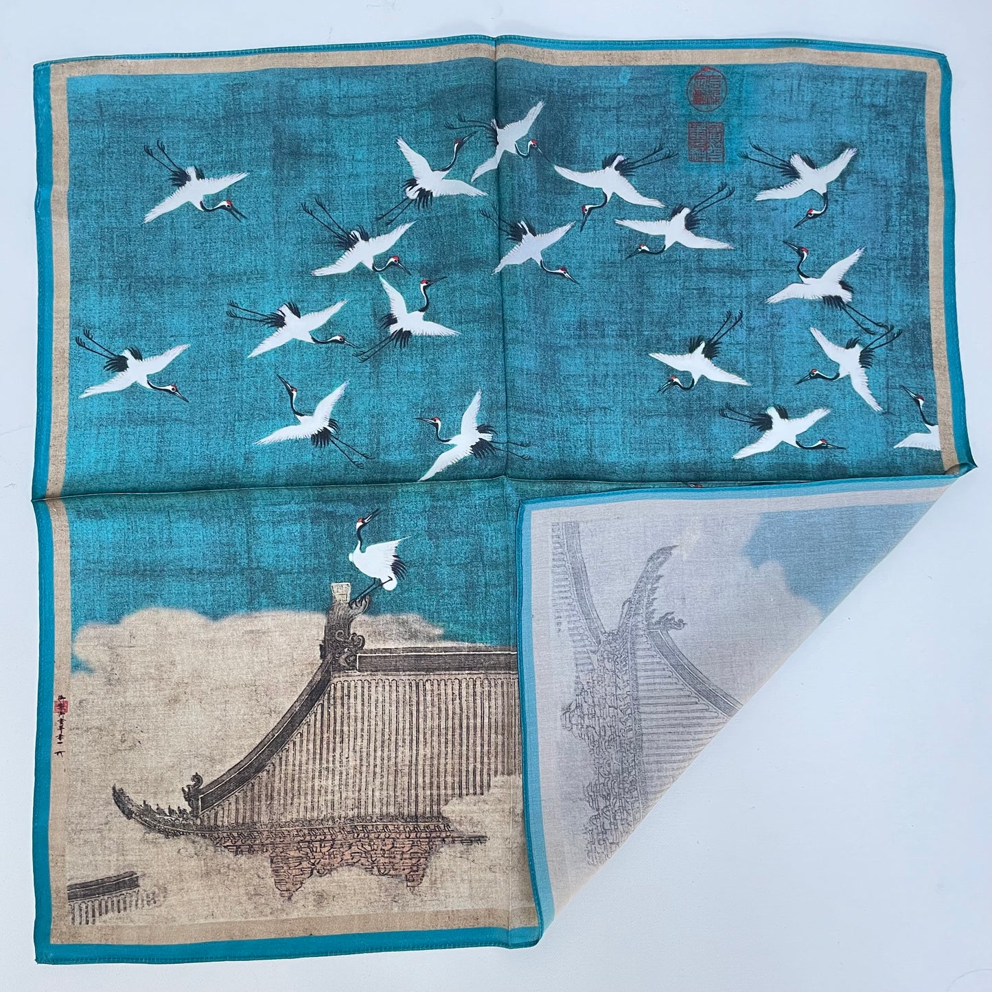 100% Mulberry Silk Scarf-Small Square Multicolor Silk Scarf, lightweight Luxury Neck Hair Scarf - The Asian