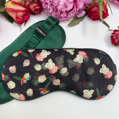 100% Mulberry Silk Eye Mask – Ultra-Soft, Breathable, and Elegant (The White Rose)
