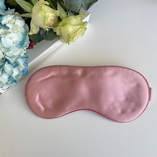 100% Mulberry Silk Ultra Soft Silk Filled Silk Eye Mask - Ideal Silk Sleep Eye Mask-The Pink