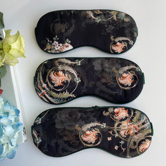 100% Mulberry Silk Ultra Soft Silk Filled Silk Eye Mask - Ideal Silk Sleep Eye Mask-The Flowers