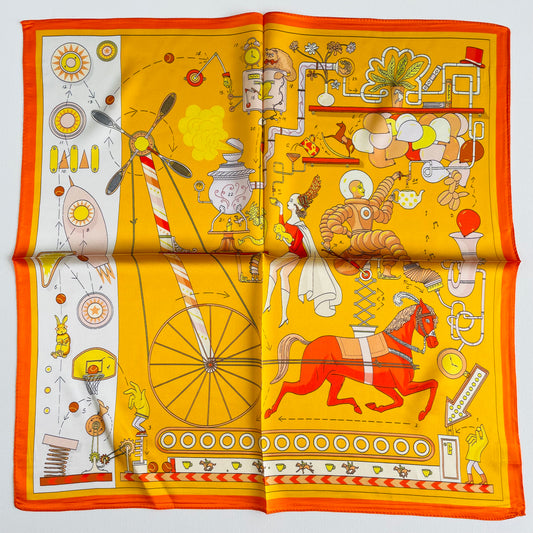100% Pure Silk Multicolour Small Silk Scarf -The Playground