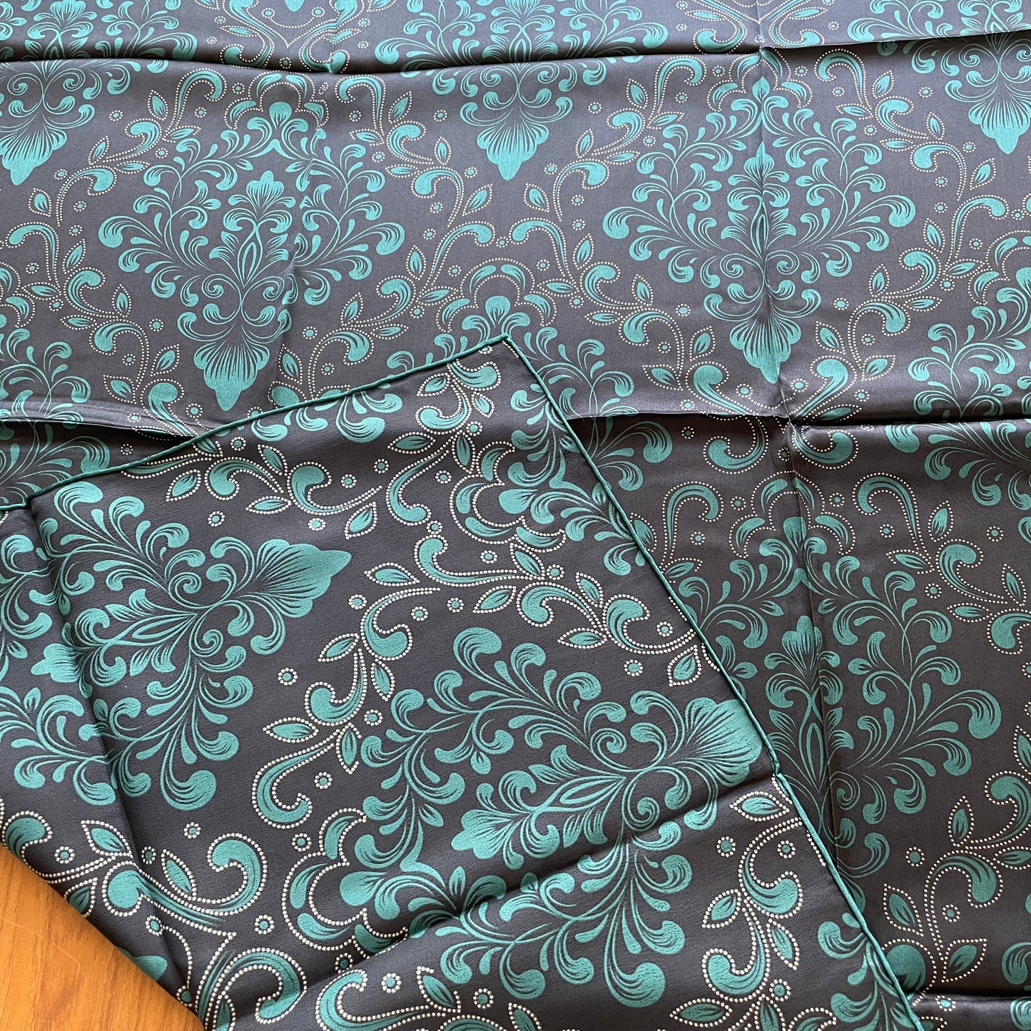 100% Pure Mulberry Silk Multicolour Handmade Large Silk Scarf 43"- The Blue