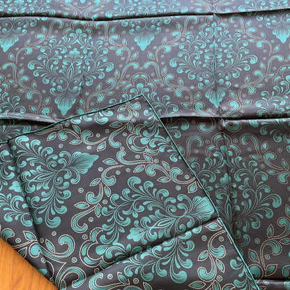 100% Pure Mulberry Silk Multicolour Handmade Large Silk Scarf 43"- The Blue