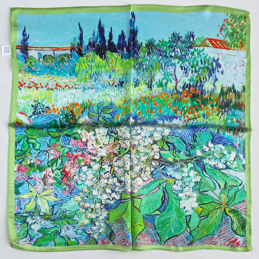 100% Pure Silk Multicolour Small Silk Scarf -The Summer
