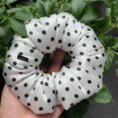 Luxury Oversized Puffy Mulberry Silk Scrunchie | 30 Momme Silk Hair Tie | Premium Silk Hair Accessory Gift for Women