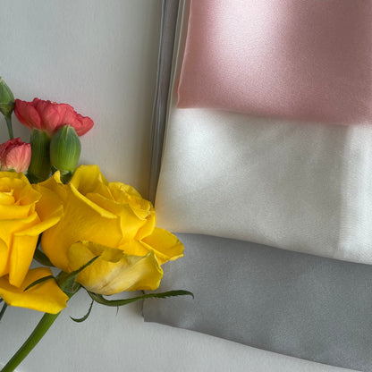 100% Pure Mulberry Silk Pillowcases - 19mm Silk Pillowcases-The White