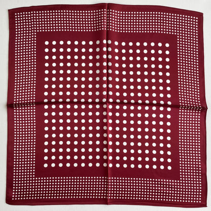 100% Pure Silk Multicolour Small Silk Scarf -The Dots