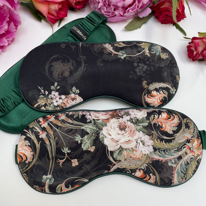 100% Mulberry Silk Eye Mask – Ultra-Soft, Breathable, and Elegant (The White Rose)