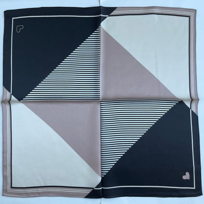 100% Pure Silk Multicolour Small Silk Scarf 21"-The Love