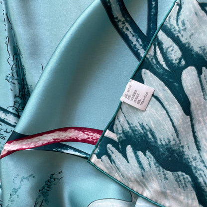 100% Pure Mulberry Silk Multicolour Handmade Large Silk Scarf 43"- The Peony