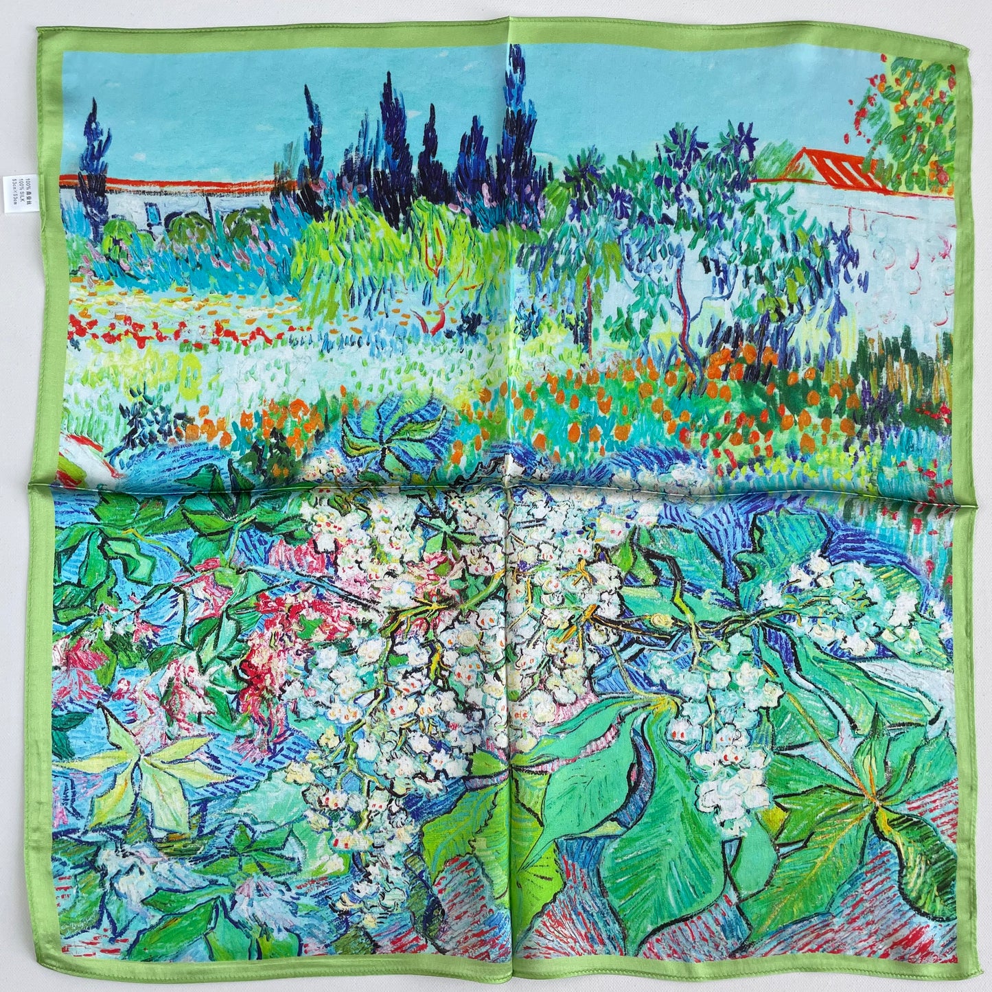 100% Pure Silk Multicolour Small Silk Scarf -The Summer