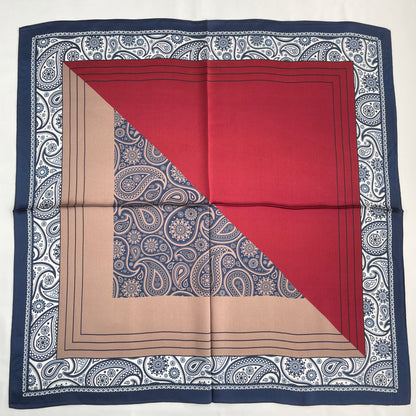 100% Pure Silk Multicolour Large 26” Silk Scarf / Headscarf-The Paisleys