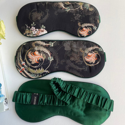 100% Mulberry Silk Ultra Soft Silk Filled Silk Eye Mask - Ideal Silk Sleep Eye Mask-The Flowers