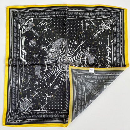 100% Pure Silk Multicolour Small Silk Scarf -The Horse & Bone
