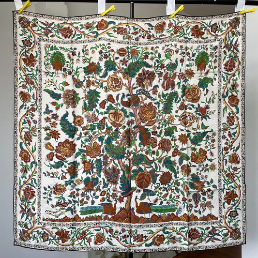 Exquisite Duo-Colour Mulberry 43” Silk Scarf: Hand-Rolled Edge, 6A Grade - The Life Tree