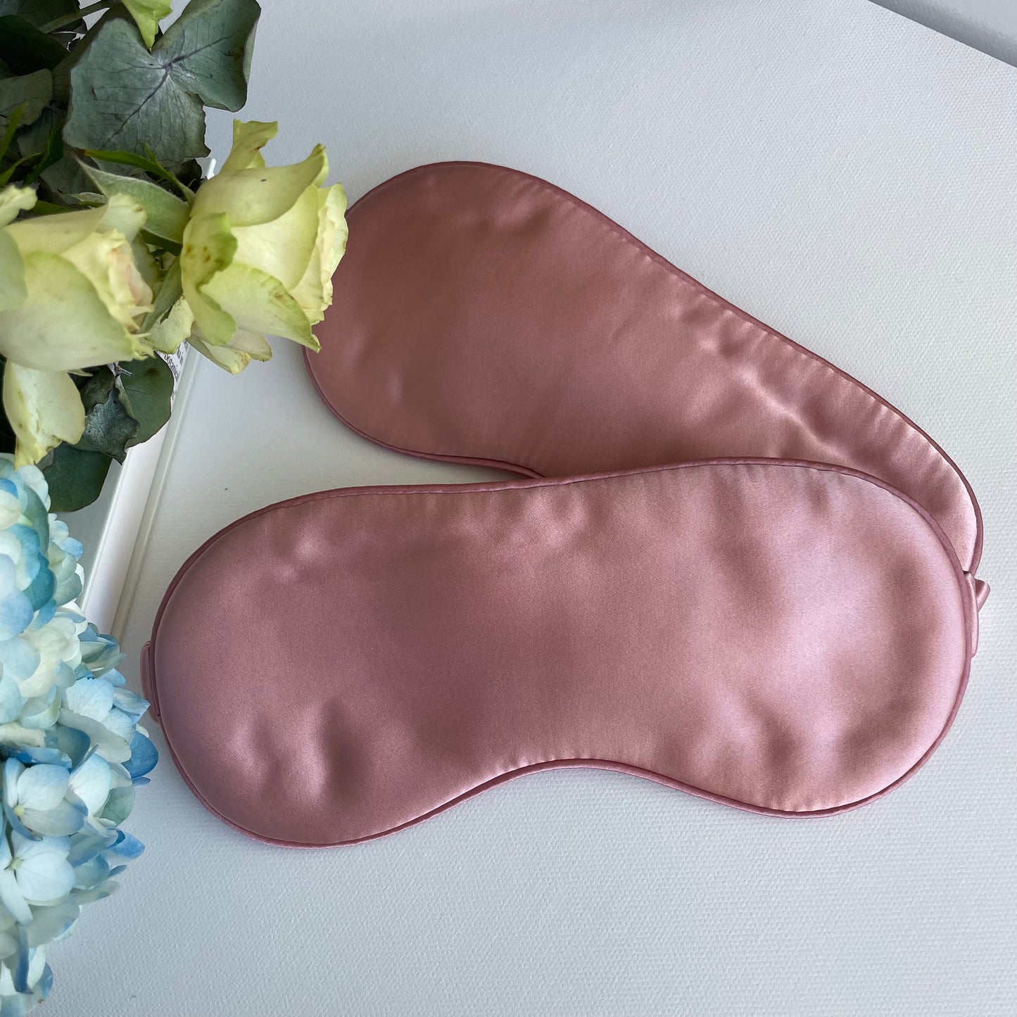100% Mulberry Silk Ultra Soft Silk Filled Silk Eye Mask - Ideal Silk Sleep Eye Mask-The Pink